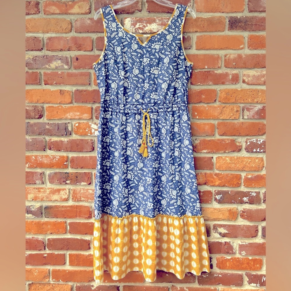 Matilda Jane Blue Ridge Ruffle Midi Dress M - Picture 2 of 10